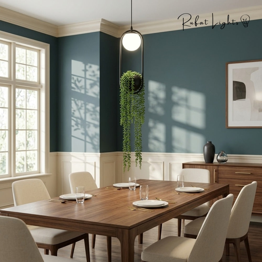 Hanging Garden LED Pendant Light over a dining table