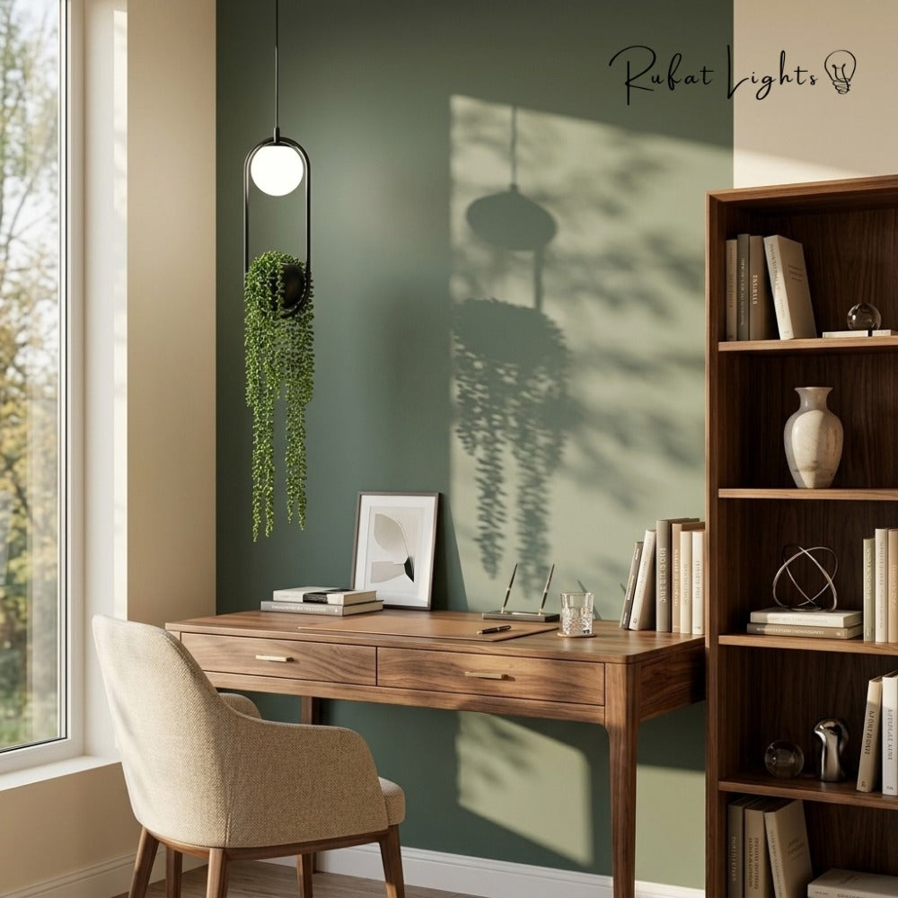 Hanging Garden LED Pendant Light in a home office