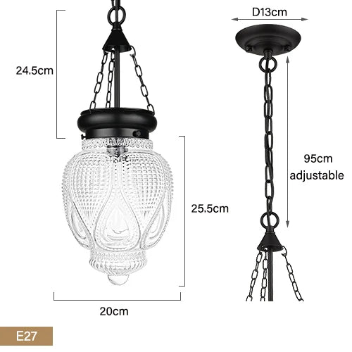 Vintage Glow Designer Glass Pendant Lights