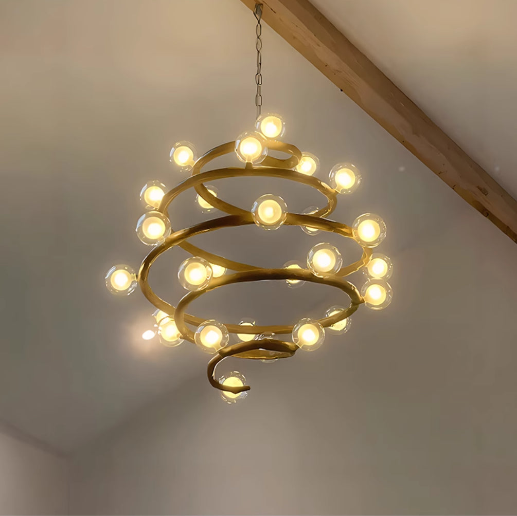 Spiral Nordic Rustic Tree Chandelier