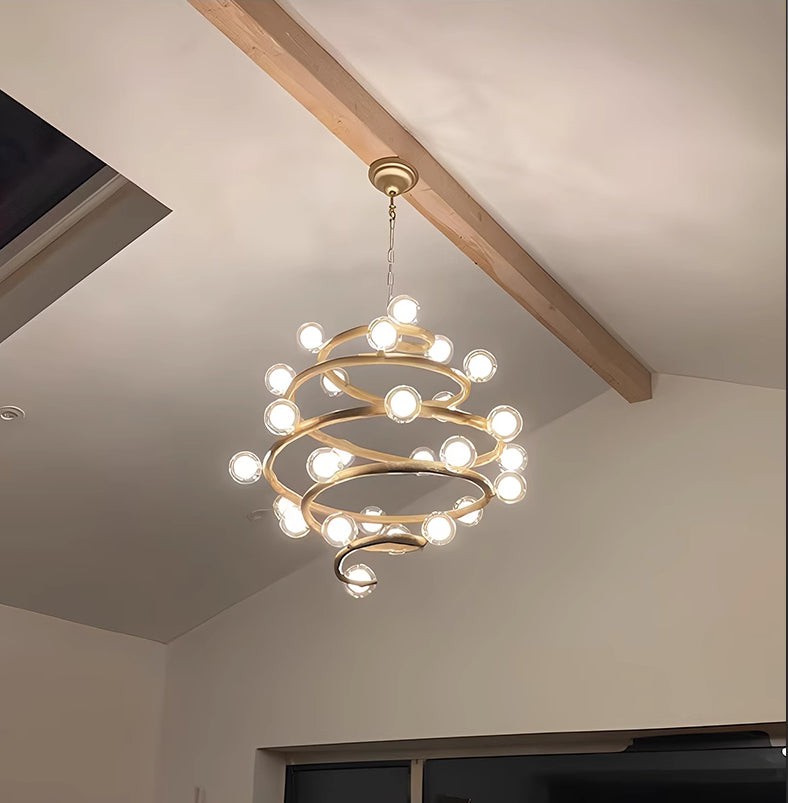 Spiral Nordic Rustic Tree Chandelier