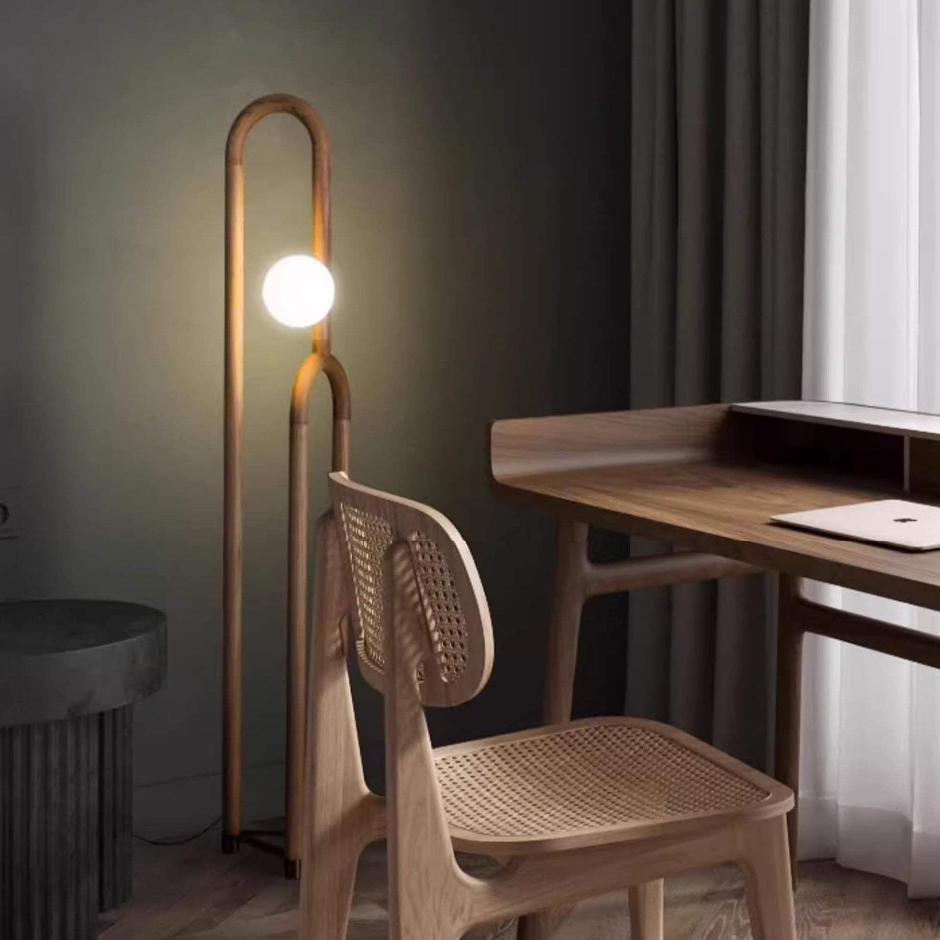 Nordic Wooden Floor Lamp