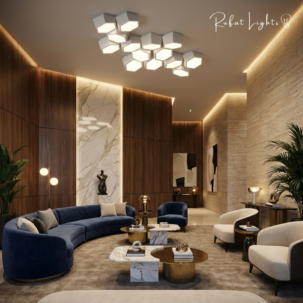 Modern Geometry Alloy LED Ceiling Chandeliers