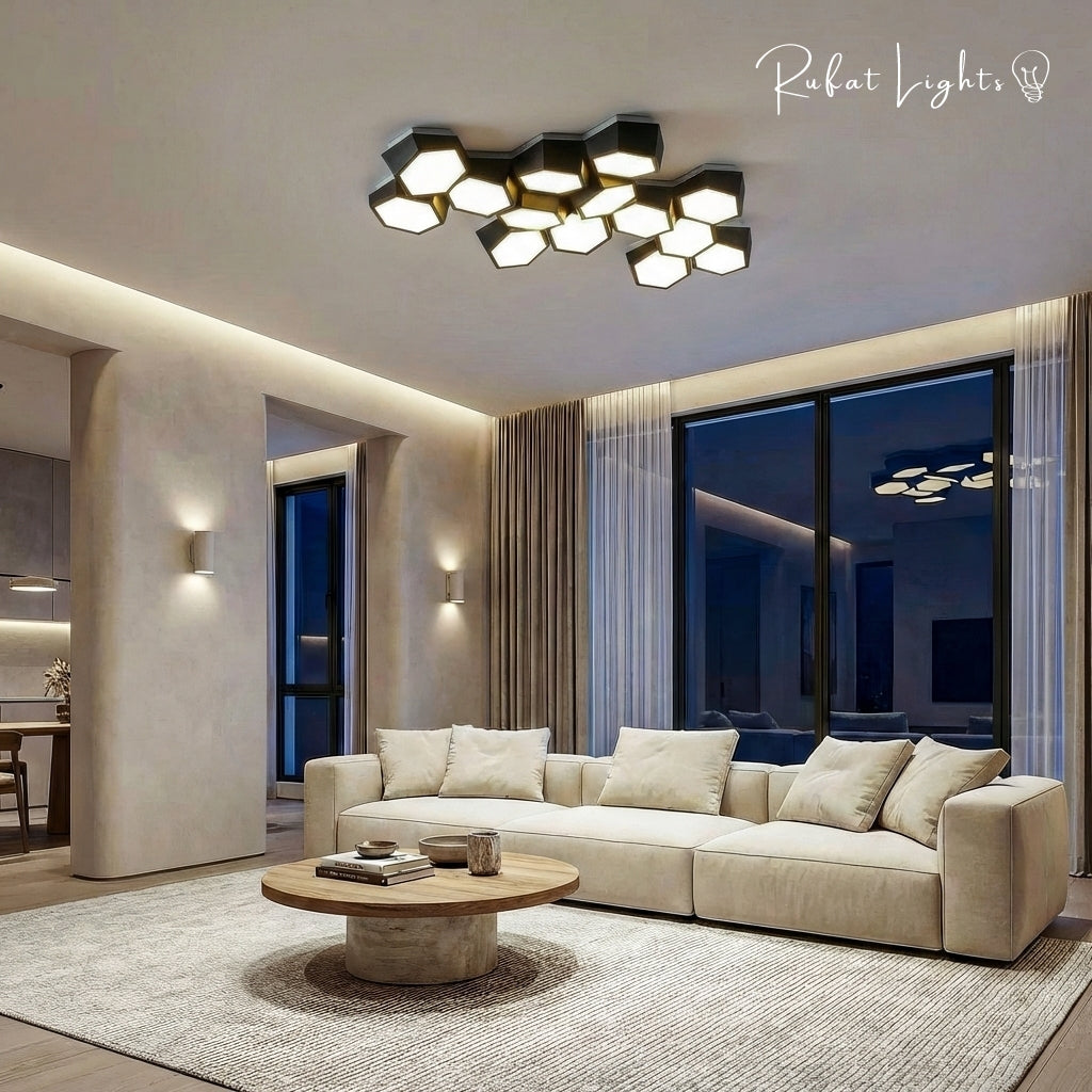 Modern Geometry Alloy LED Ceiling Chandeliers