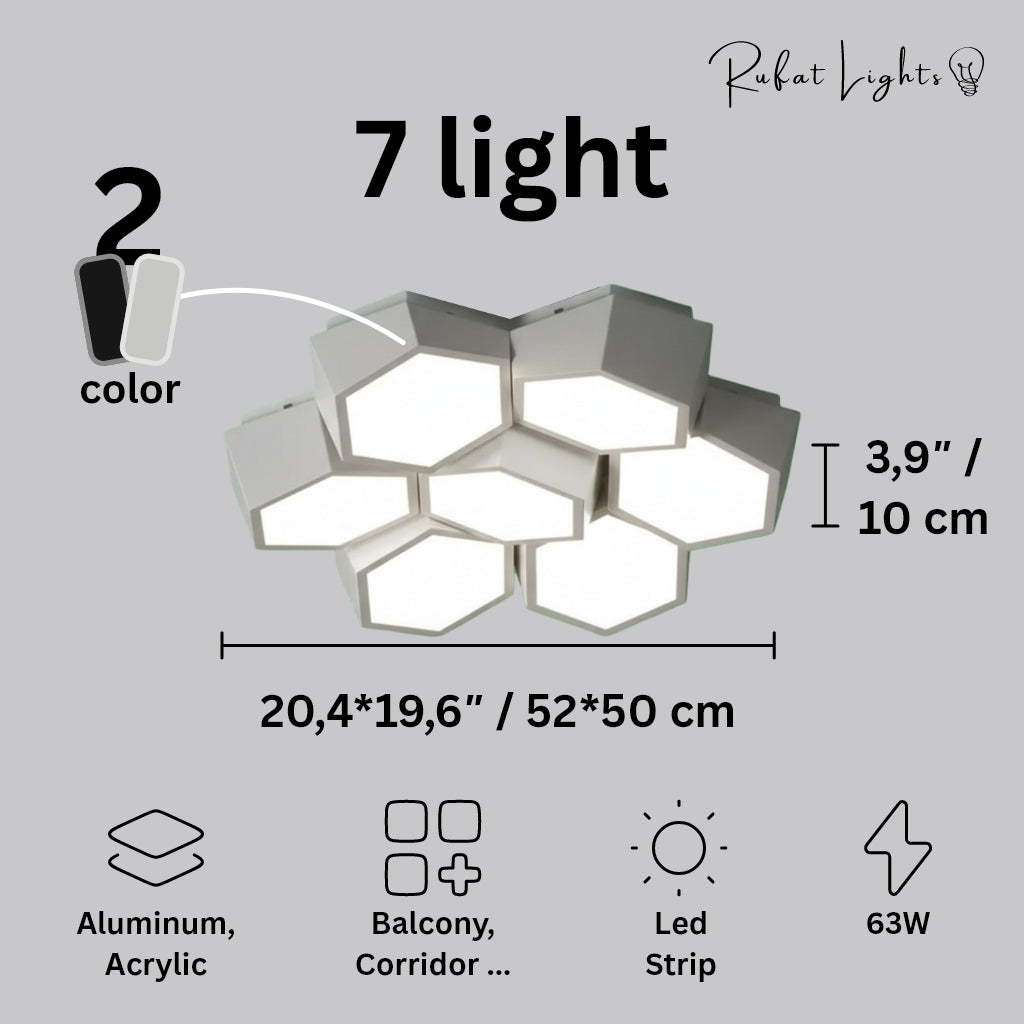 Modern Geometry Alloy LED Ceiling Chandeliers