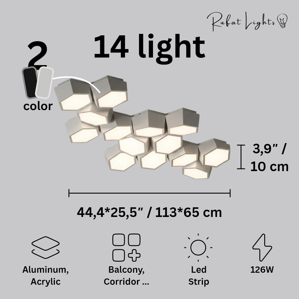 Modern Geometry Alloy LED Ceiling Chandeliers