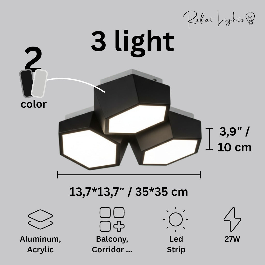 Modern Geometry Alloy LED Ceiling Chandeliers