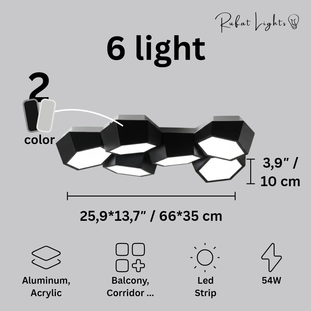 Modern Geometry Alloy LED Ceiling Chandeliers