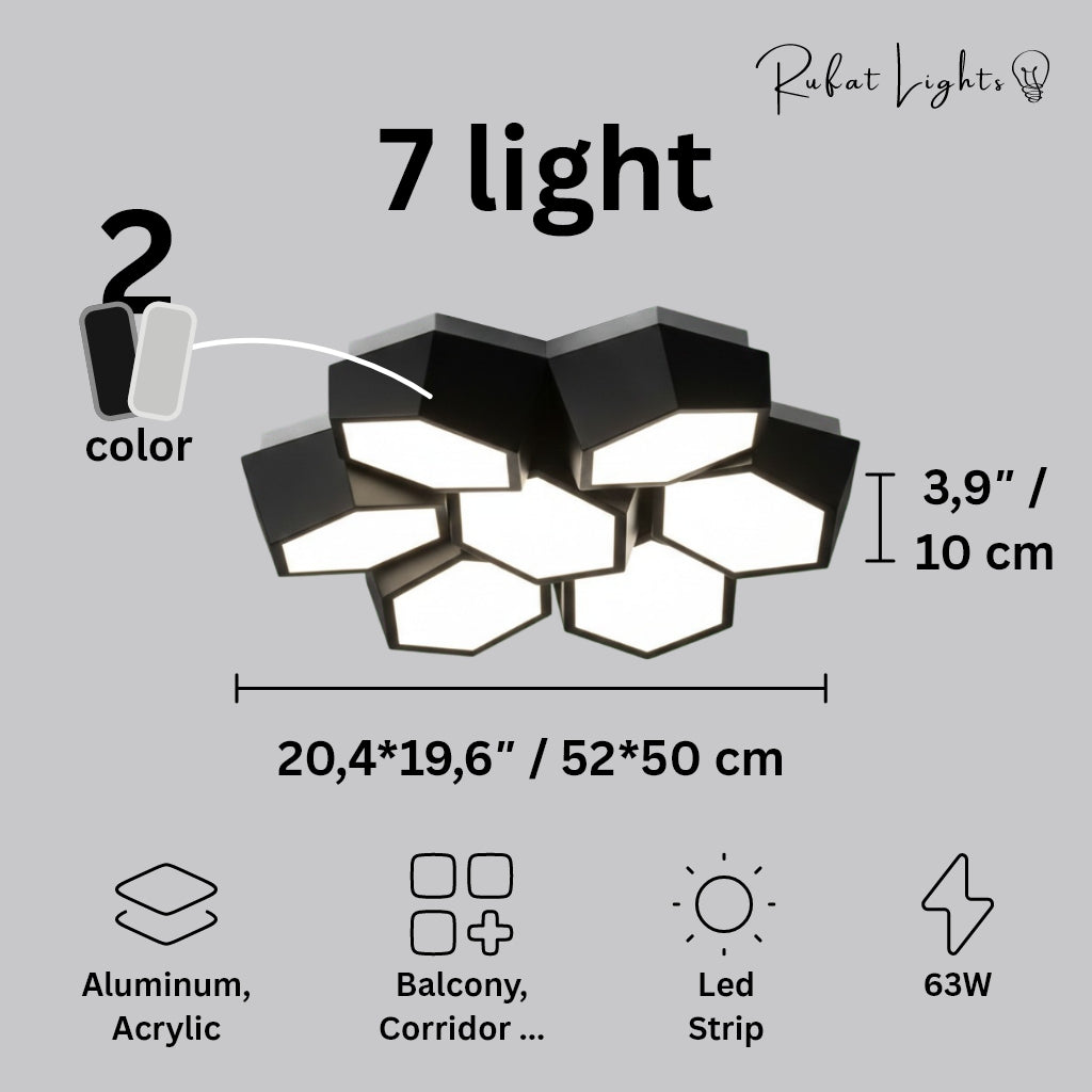 Modern Geometry Alloy LED Ceiling Chandeliers