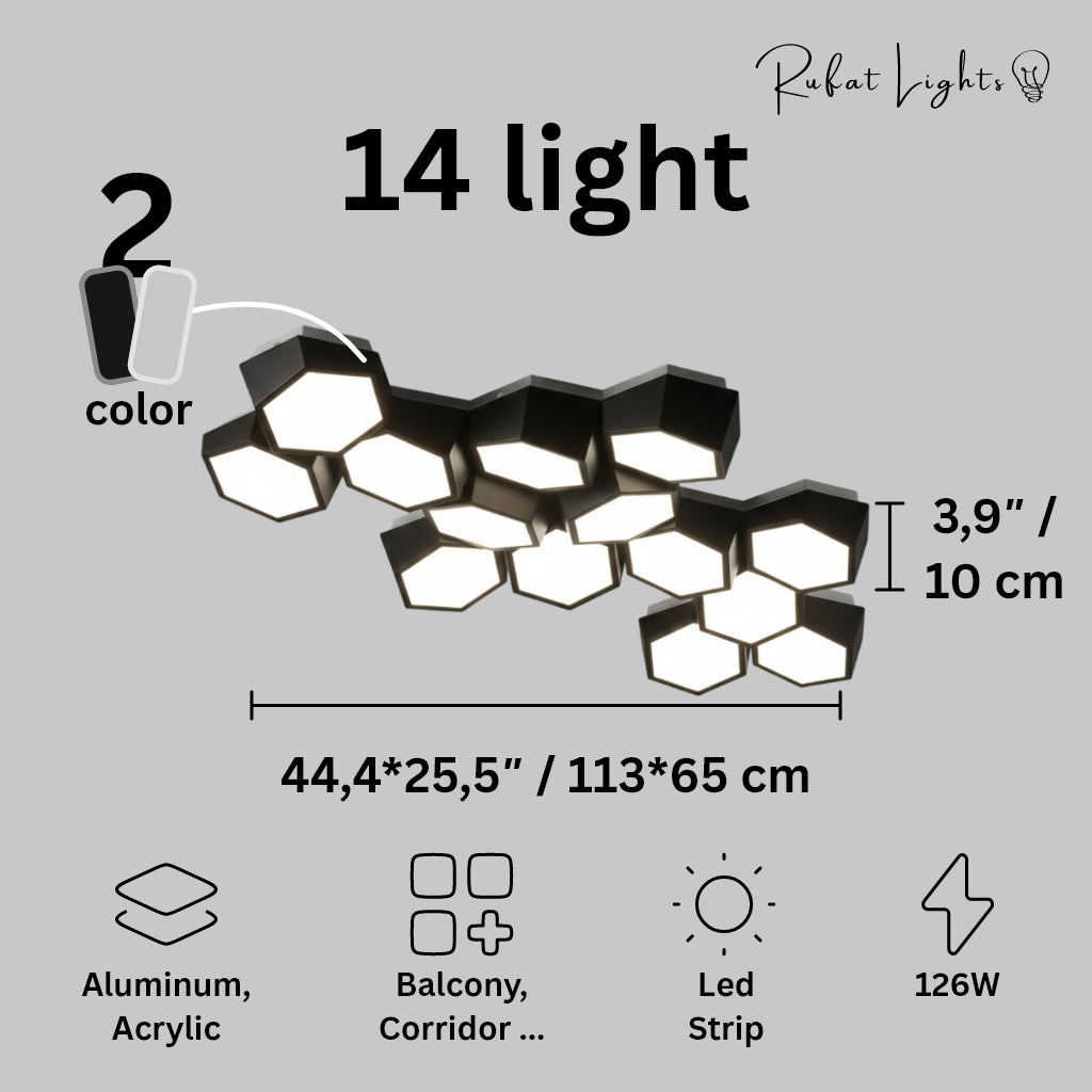 Modern Geometry Alloy LED Ceiling Chandeliers