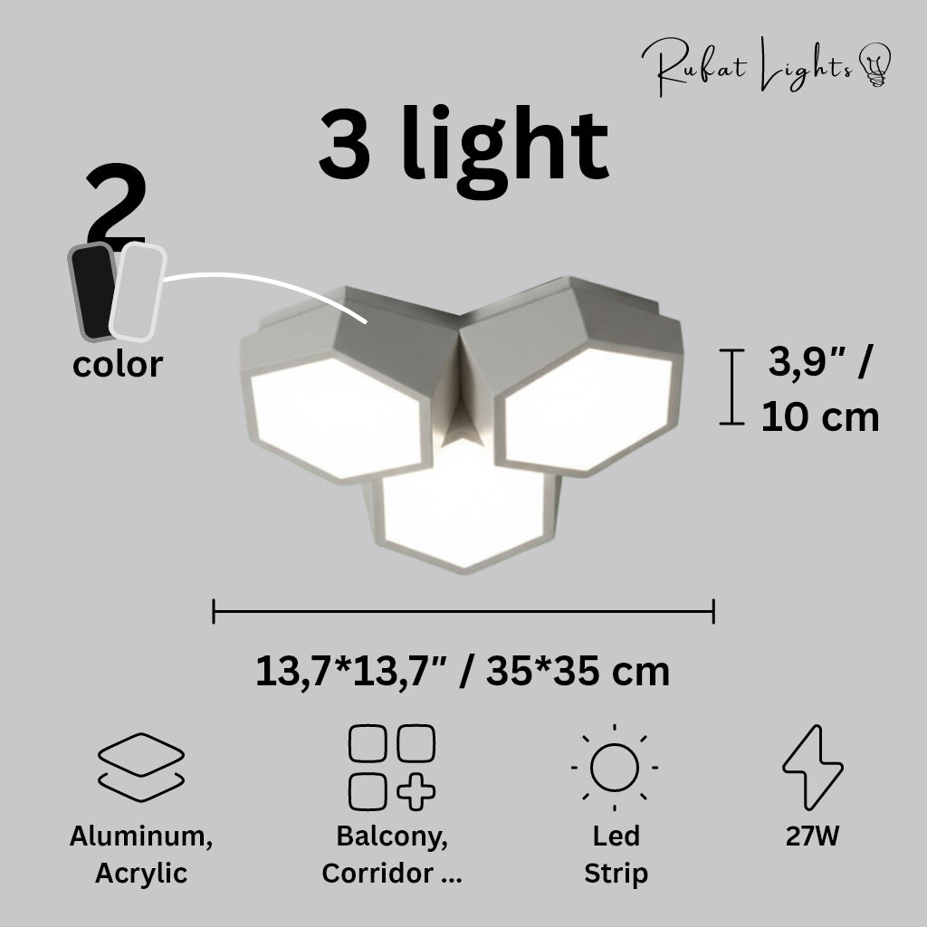 Modern Geometry Alloy LED Ceiling Chandeliers