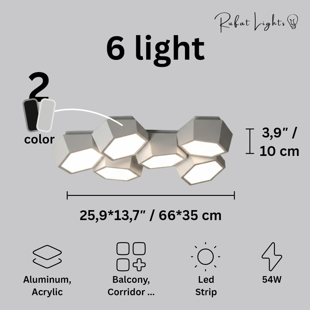 Modern Geometry Alloy LED Ceiling Chandeliers