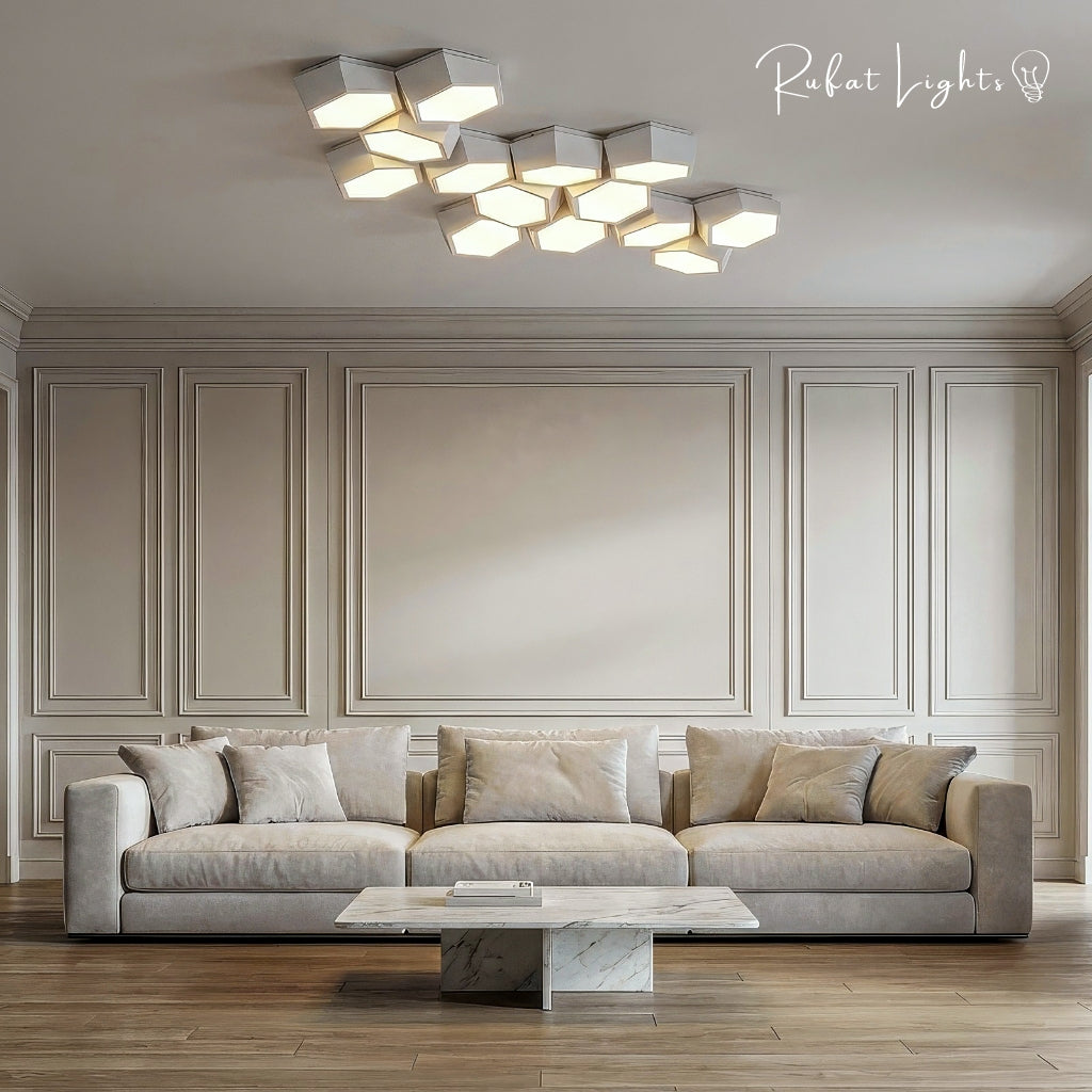 Modern Geometry Alloy LED Ceiling Chandeliers