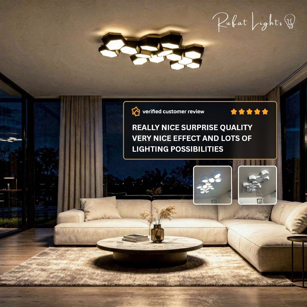 Modern Geometry Alloy LED Ceiling Chandeliers