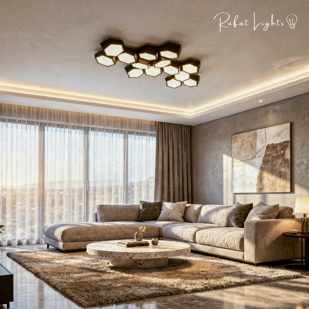Modern Geometry Alloy LED Ceiling Chandeliers