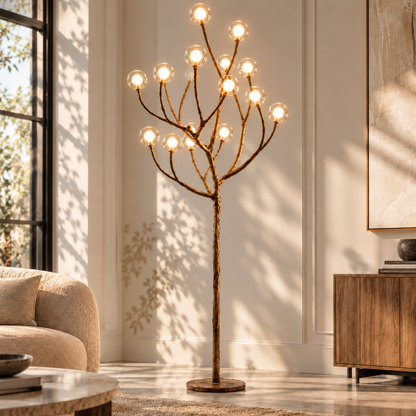 Nordic Rustic Tree Branch Floor Lamp