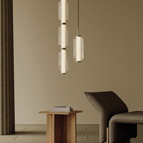 Long Glass Tube Pendant Light