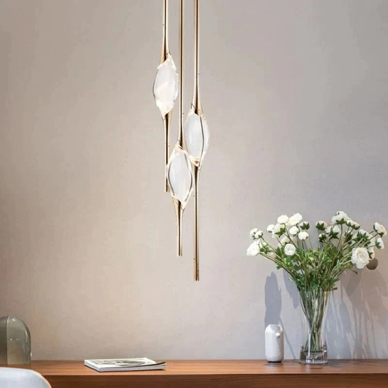 Copper Crystal Pendant Lamp