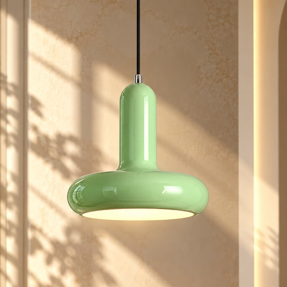 Scandinavian Macaron Pendant Lamp Mint Green glossy shade