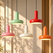 Scandinavian Macaron Pendant Lamp group in pink, green, white, red and orange