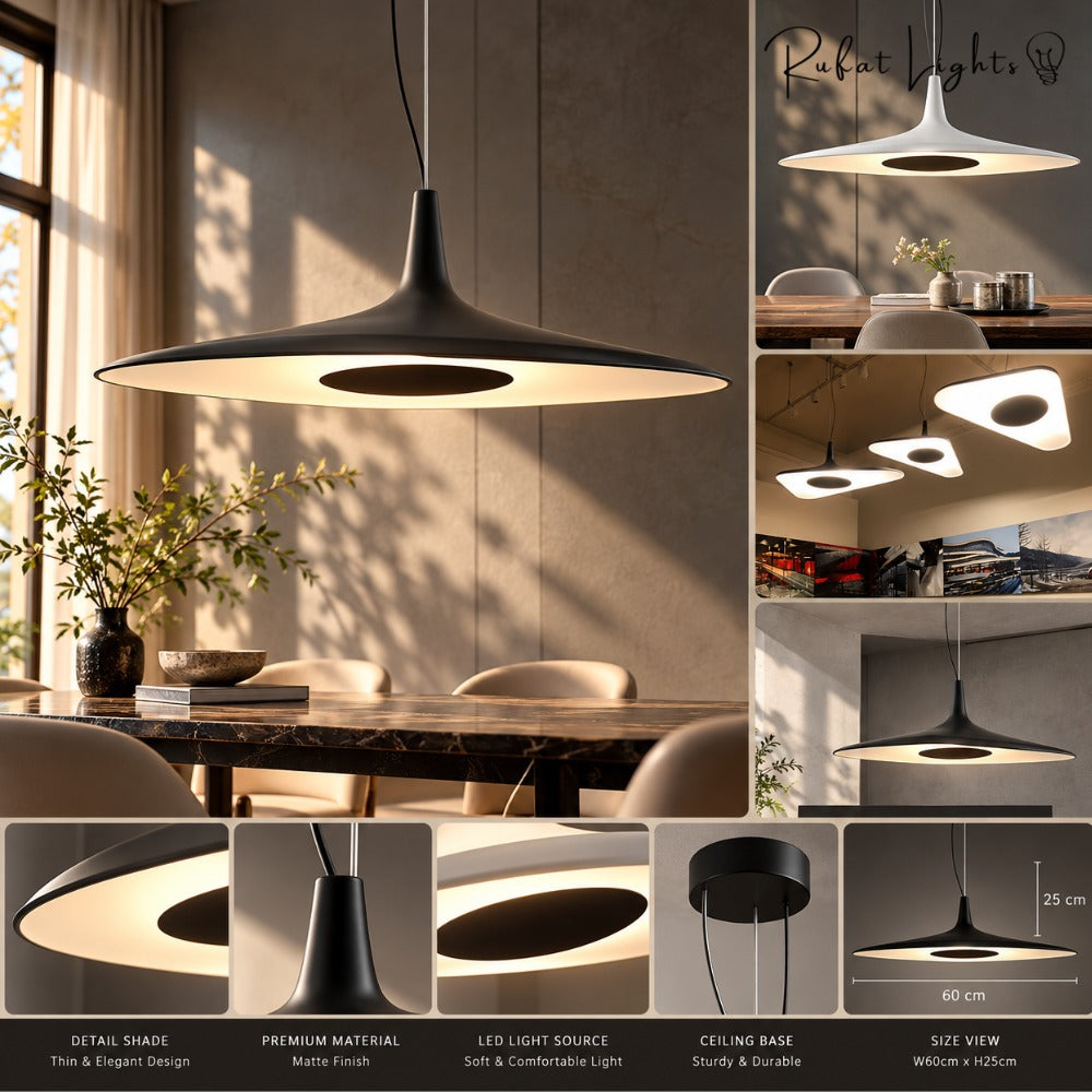 Simple Resin Pendant Light details collage