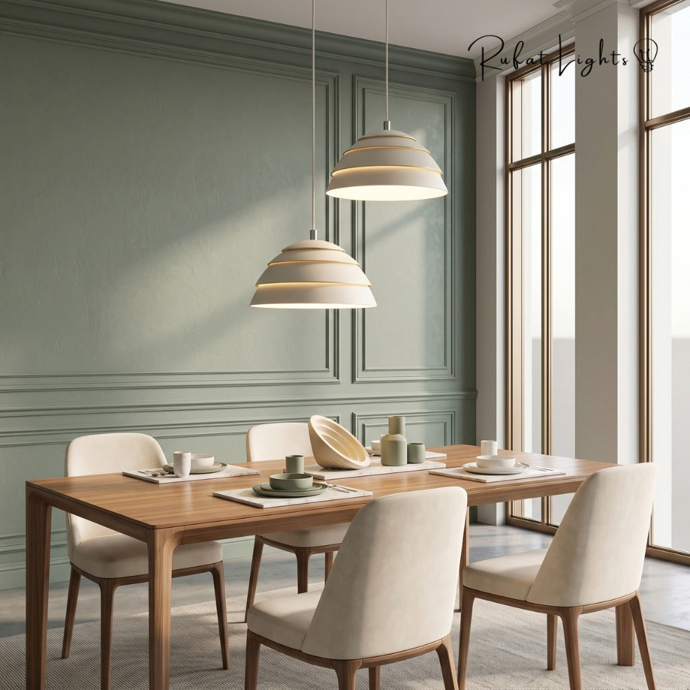 Single Head Iron Lamp Shade Pendant Light over a dining table