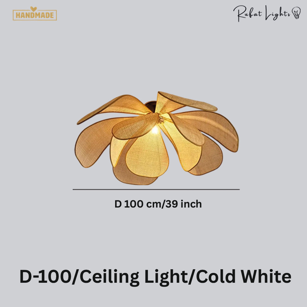 Rattan Flower Handmade Pendant Light