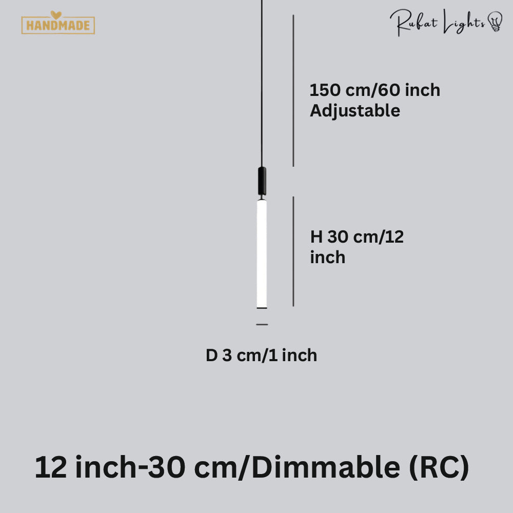 Sleek Modern Long Tube Pendant Light
