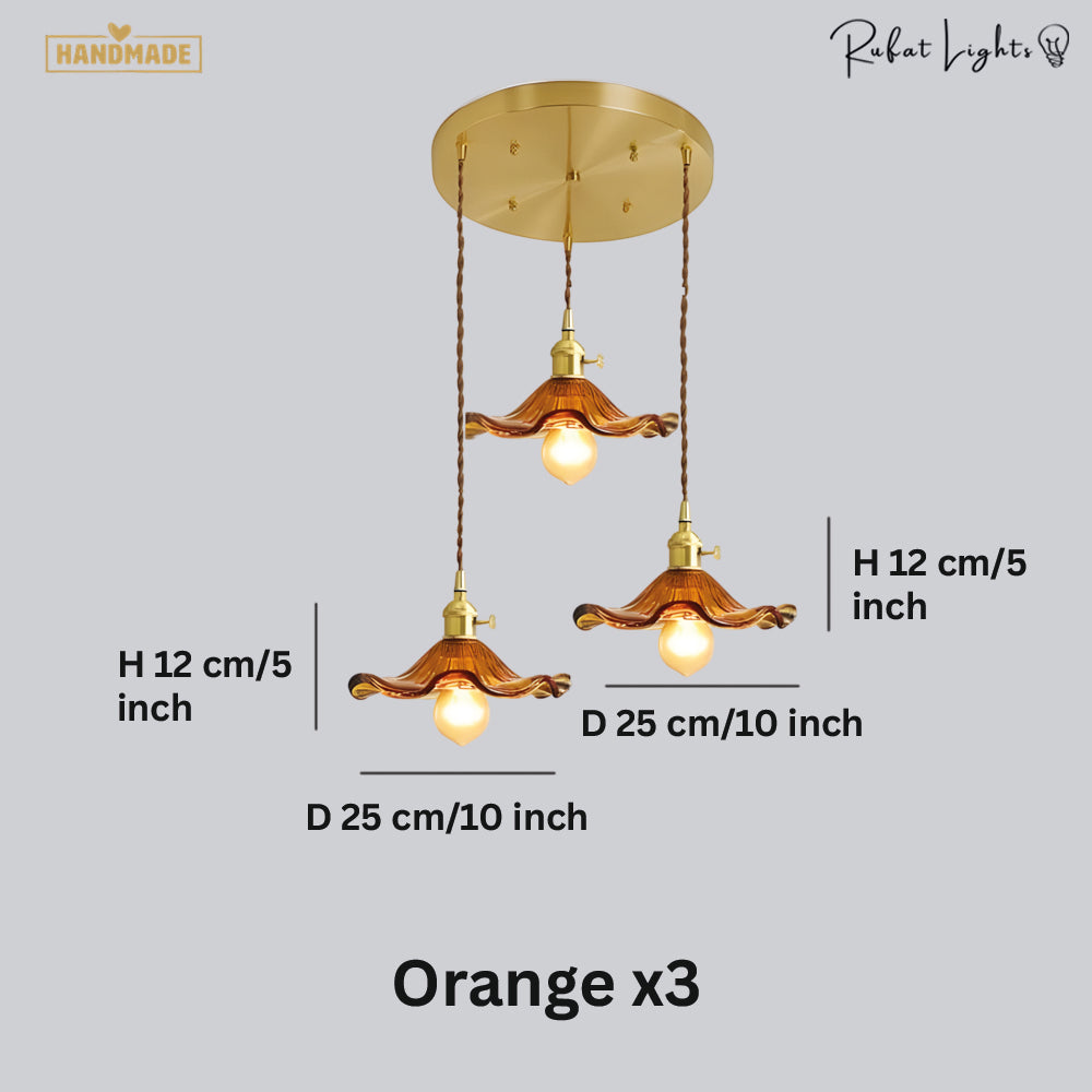 Colorful Glass Copper Edison Pendant Lamp