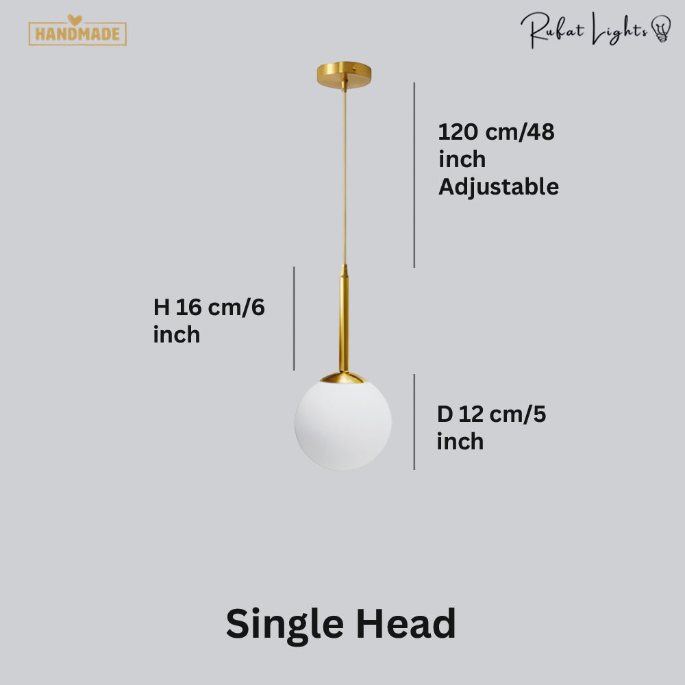Coppery Glass Ball Pendant Light