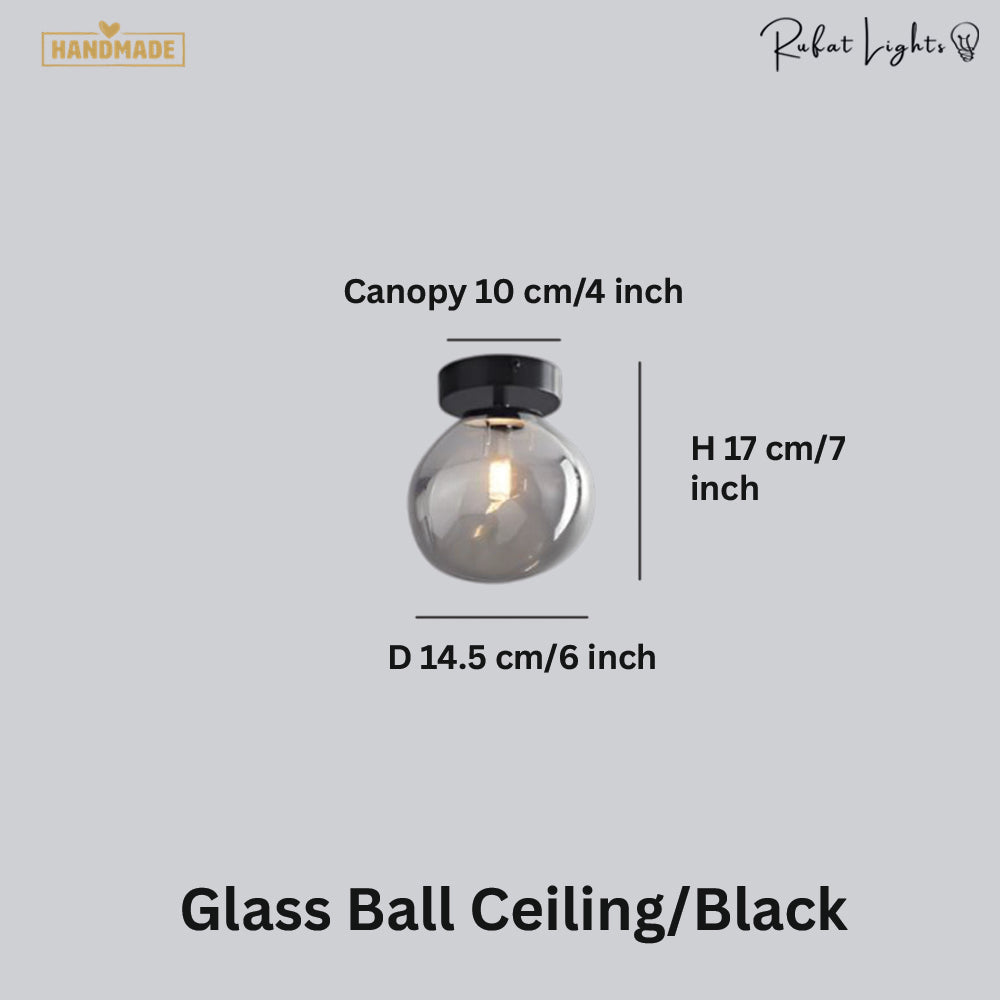 Modern Nordic Minimalist Dome Glass Ceiling Light