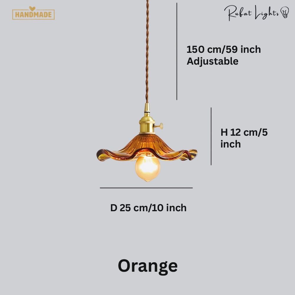 Colorful Glass Copper Edison Pendant Lamp