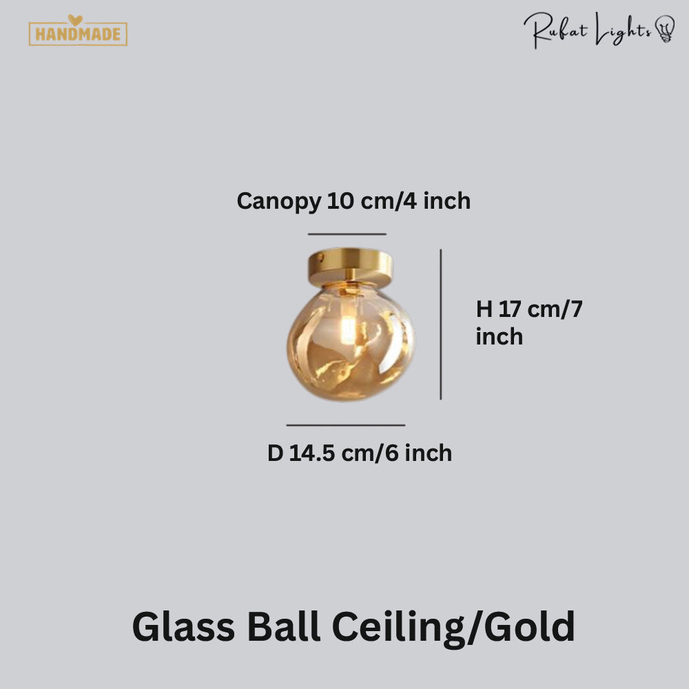 Modern Nordic Minimalist Dome Glass Ceiling Light