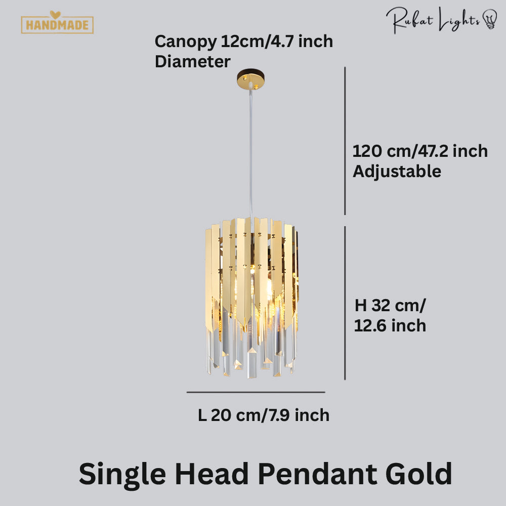 Modern Crystal K9 Round Gold Chandelier