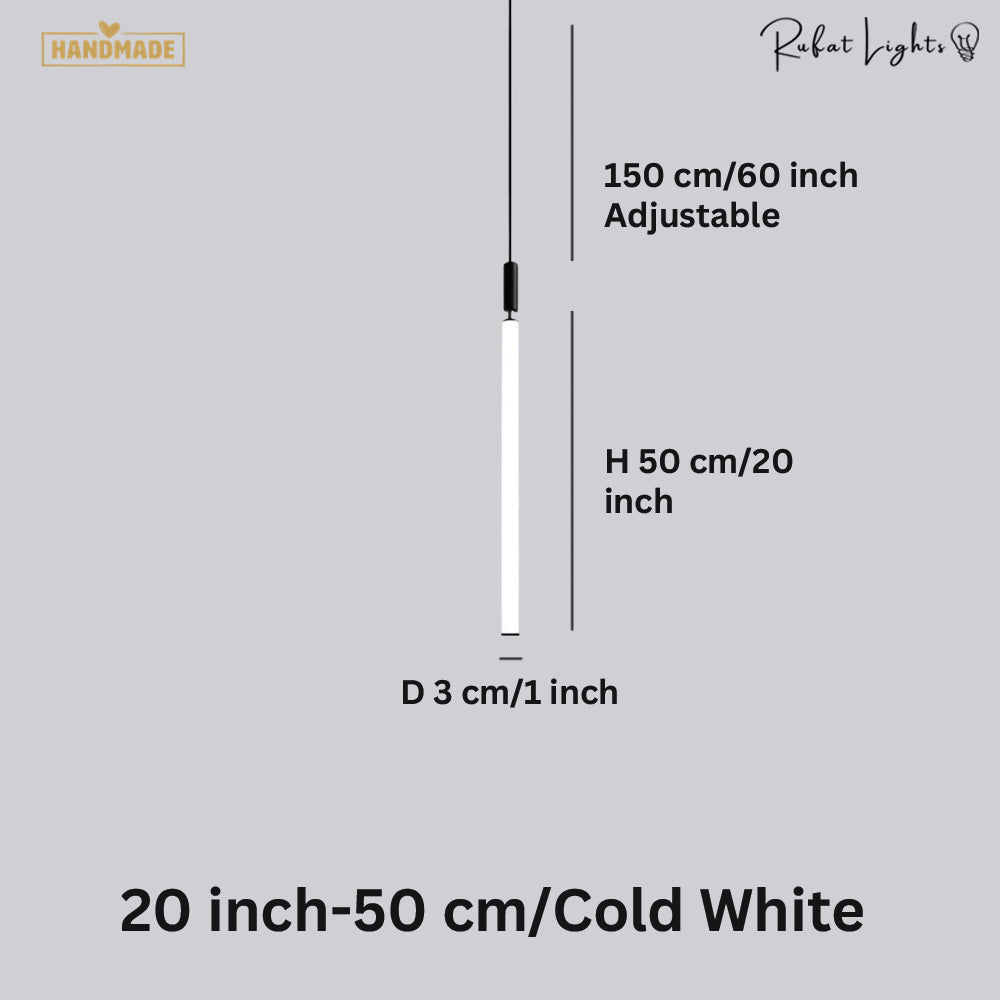 Sleek Modern Long Tube Pendant Light