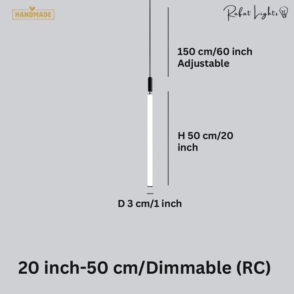 Sleek Modern Long Tube Pendant Light