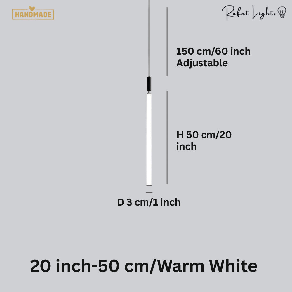 Sleek Modern Long Tube Pendant Light