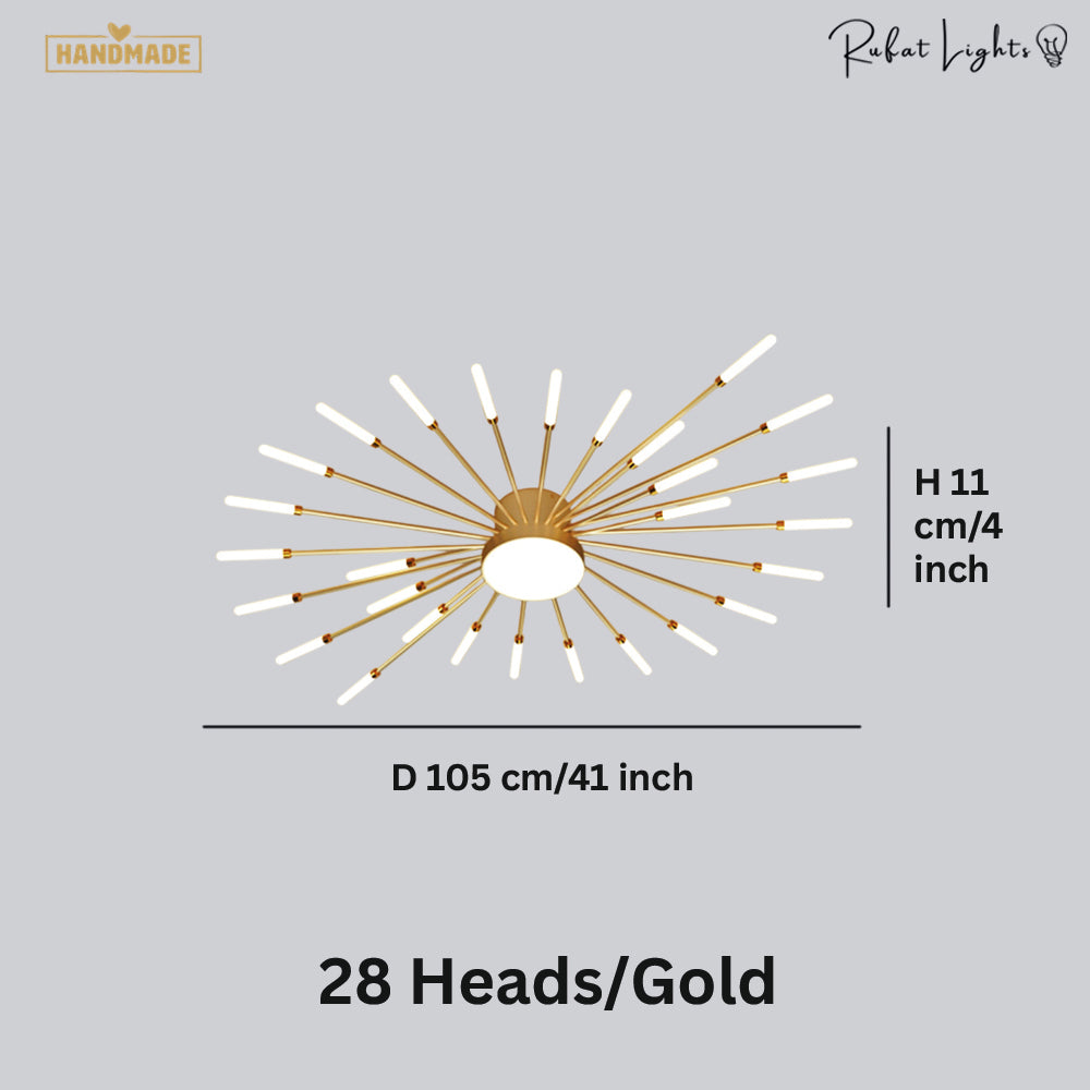 Modern Full Star Shine Rays Chandelier Lamps