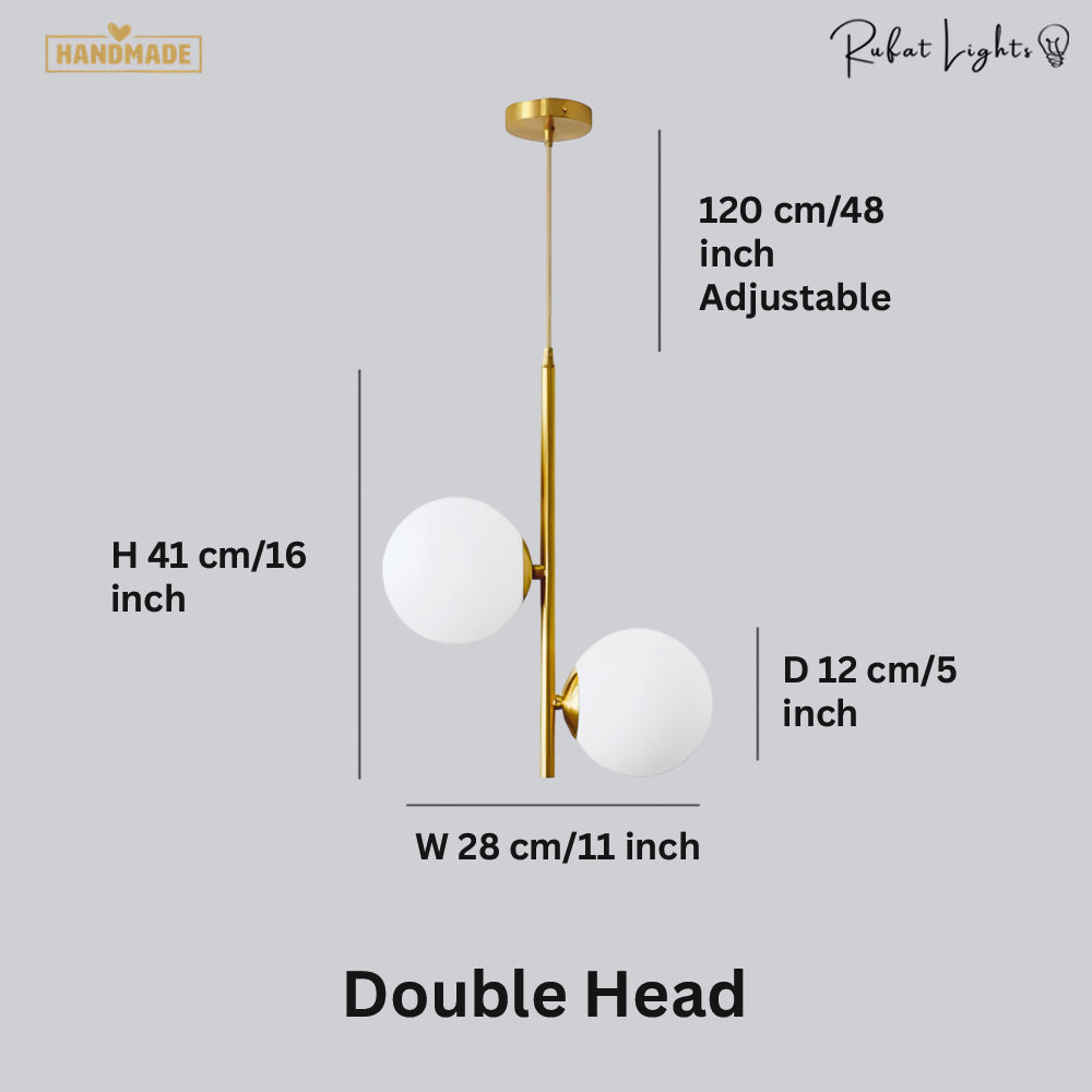 Coppery Glass Ball Pendant Light
