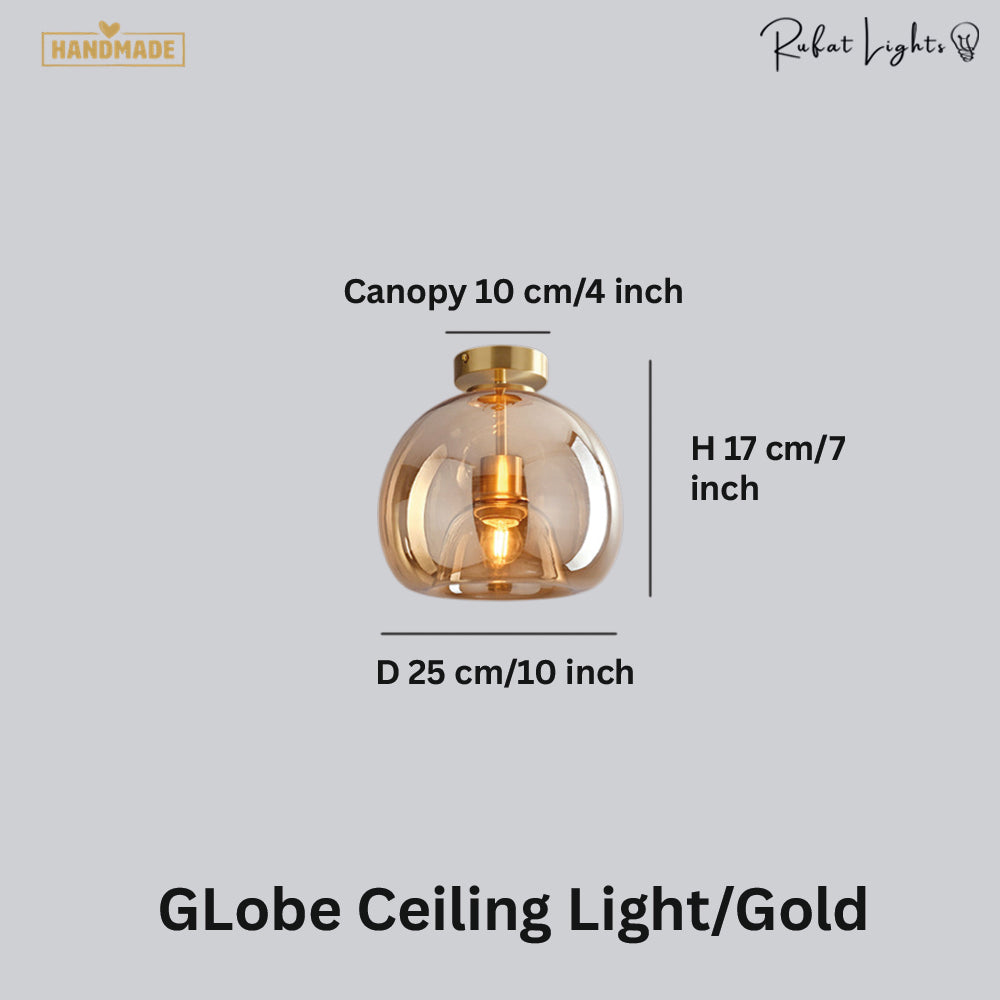 Modern Nordic Minimalist Dome Glass Ceiling Light