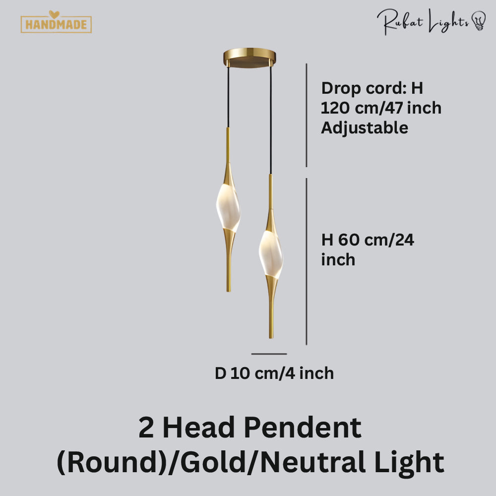 Copper Crystal Pendant Lamp