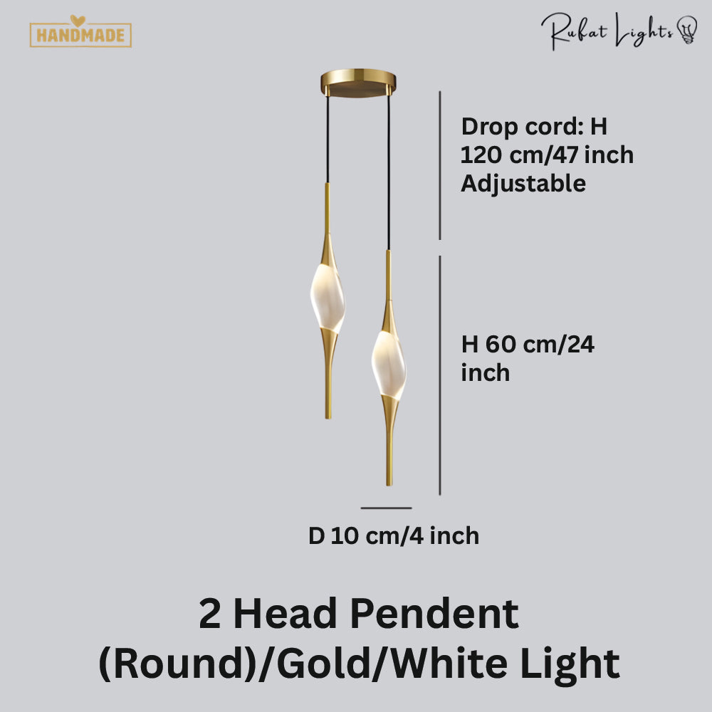 Copper Crystal Pendant Lamp