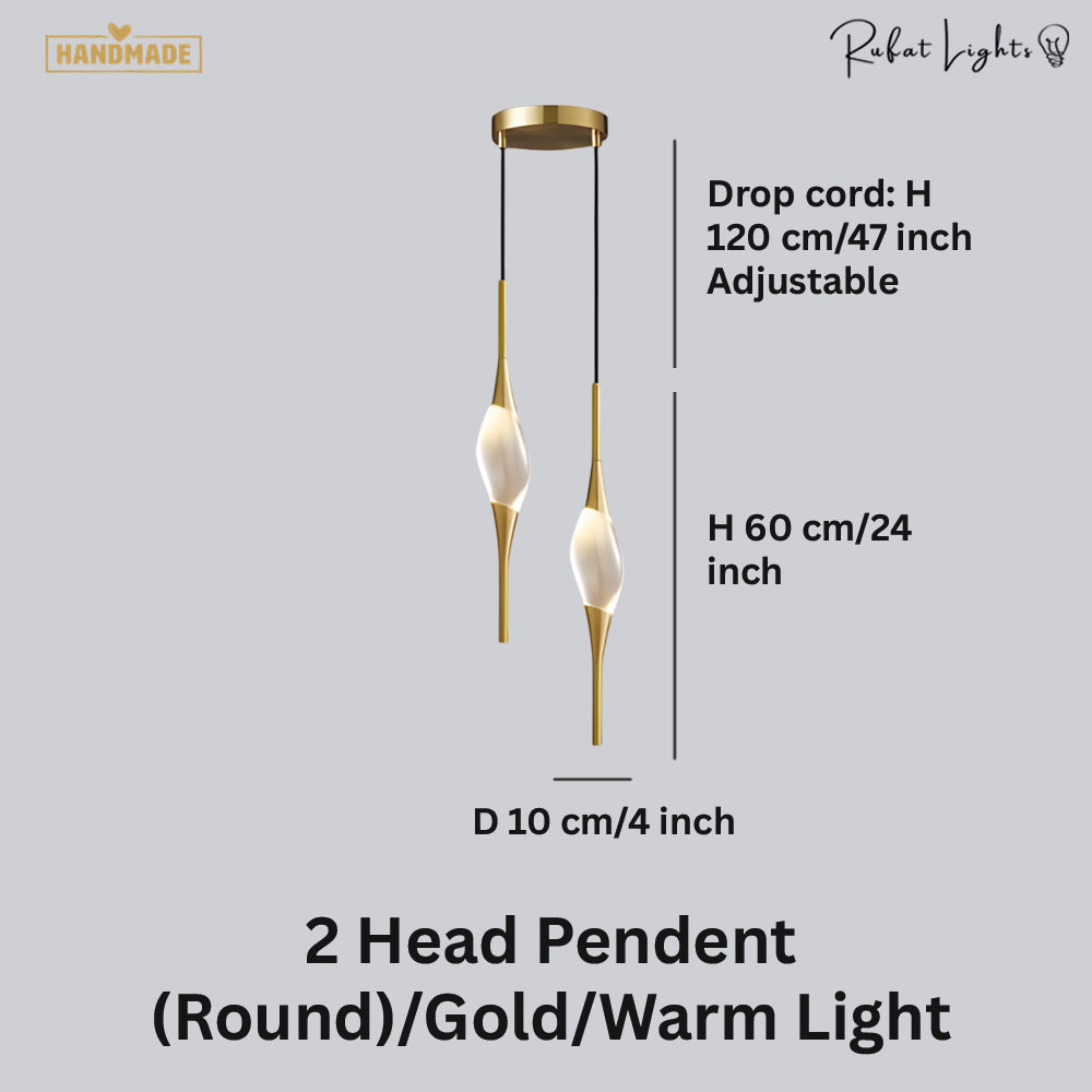 Copper Crystal Pendant Lamp