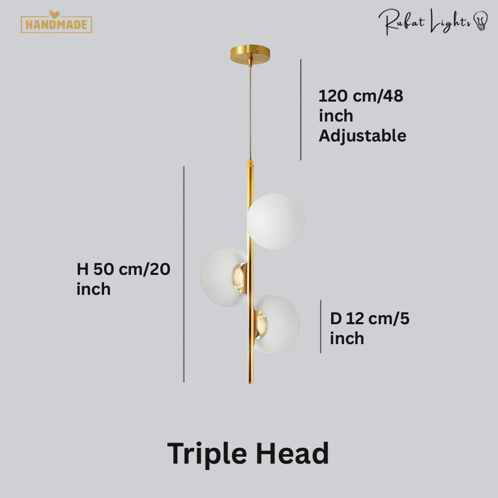 Coppery Glass Ball Pendant Light