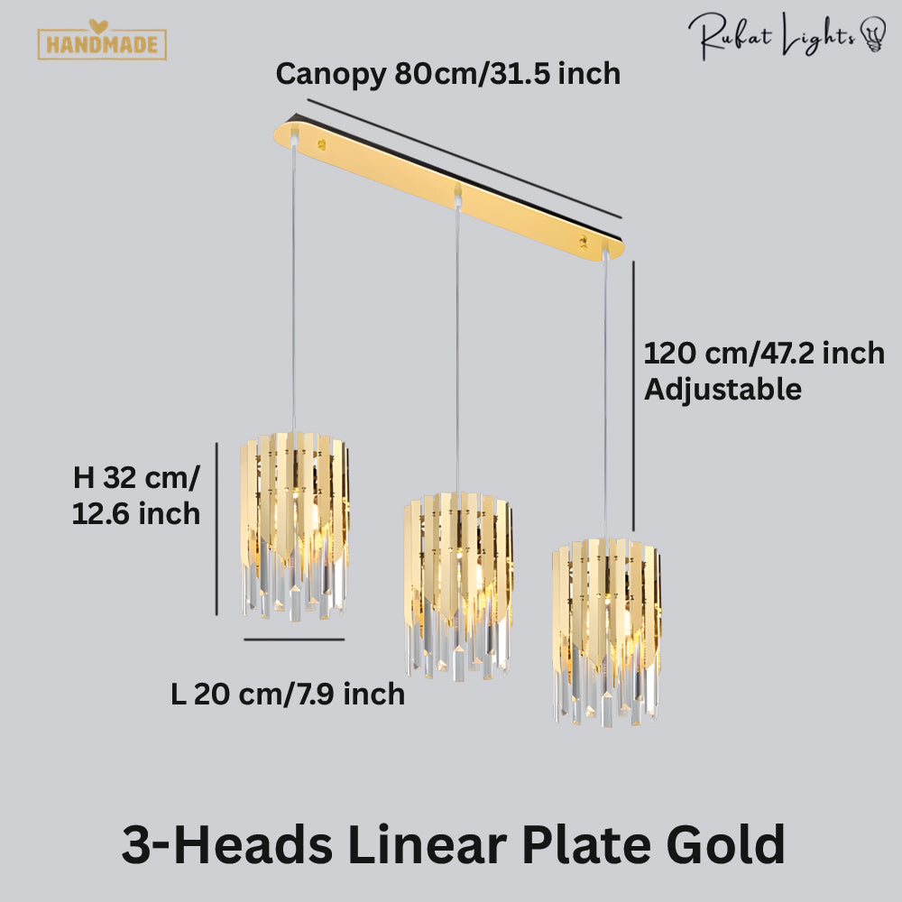 Modern Crystal K9 Round Gold Chandelier
