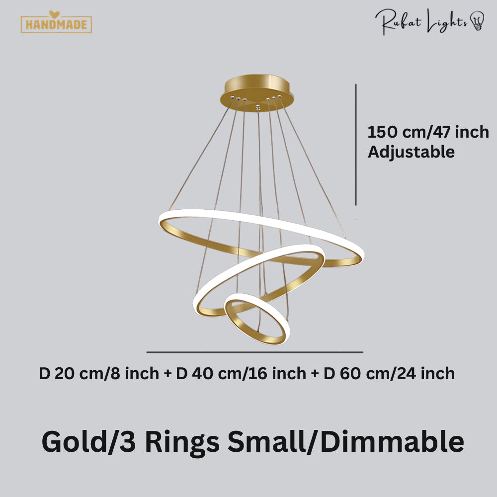 Modern LED Rings Circle Hanging Chandelier