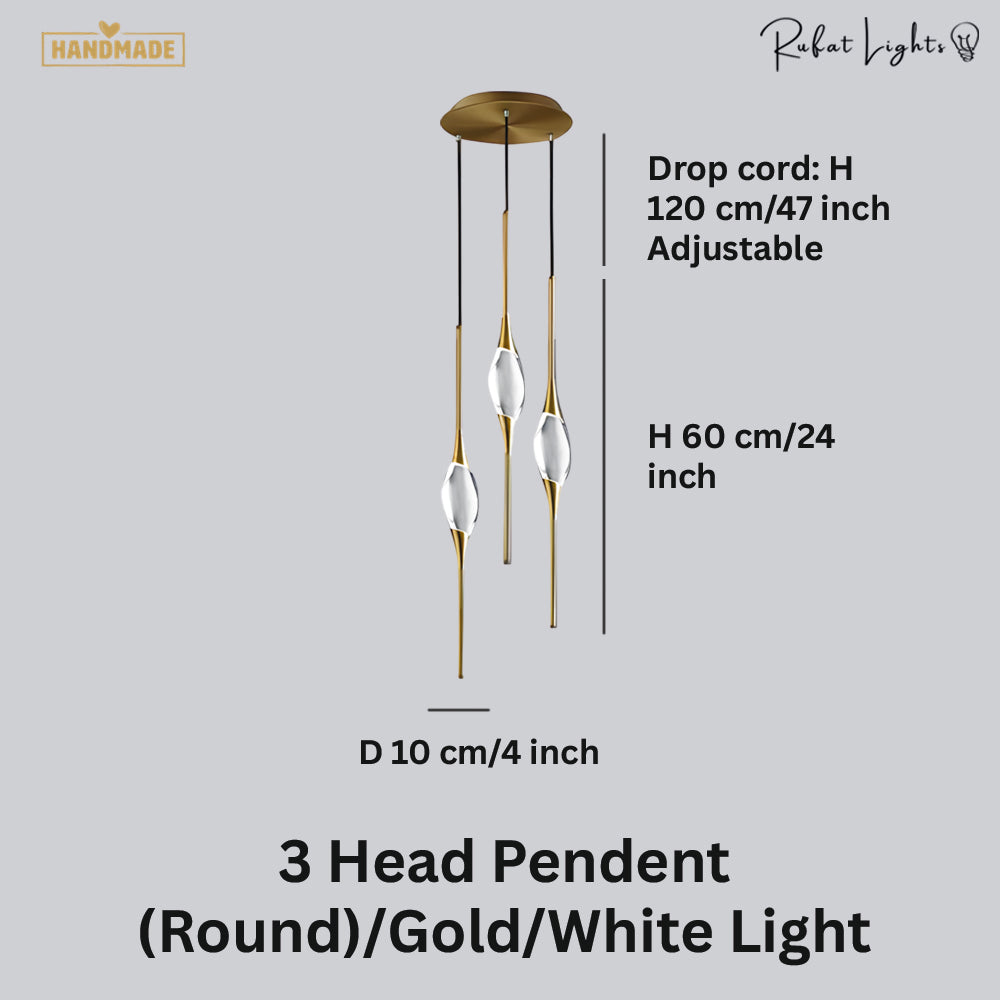 Copper Crystal Pendant Lamp