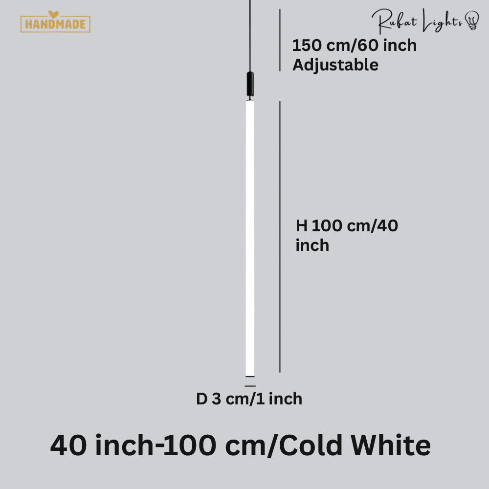 Sleek Modern Long Tube Pendant Light