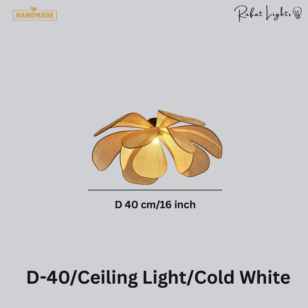Rattan Flower Handmade Pendant Light
