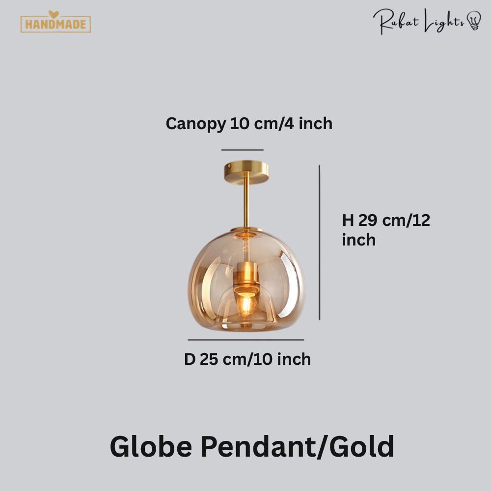 Modern Nordic Minimalist Dome Glass Ceiling Light